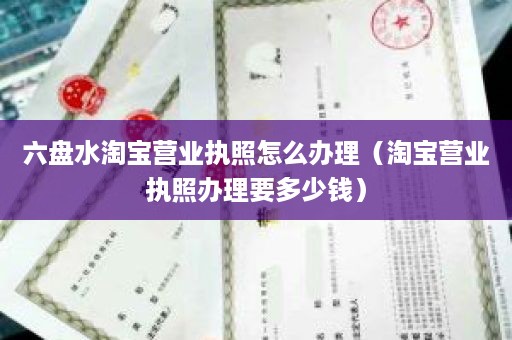 六盘水淘宝营业执照怎么办理（淘宝营业执照办理要多少钱）