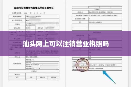 汕头网上可以注销营业执照吗