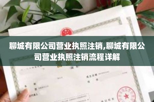 聊城有限公司营业执照注销,聊城有限公司营业执照注销流程详解