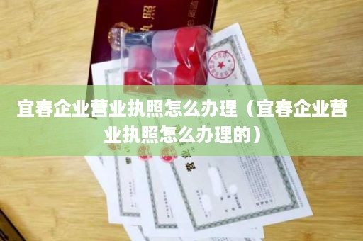 宜春企业营业执照怎么办理（宜春企业营业执照怎么办理的）