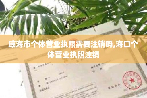 琼海市个体营业执照需要注销吗,海口个体营业执照注销