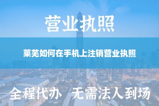 莱芜如何在手机上注销营业执照