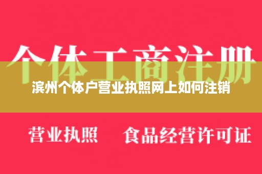 滨州个体户营业执照网上如何注销