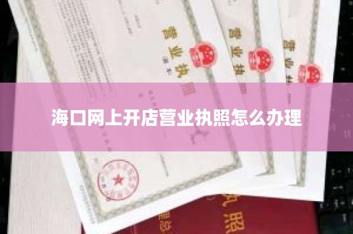 海口网上开店营业执照怎么办理