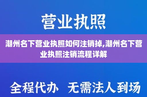 潮州名下营业执照如何注销掉,潮州名下营业执照注销流程详解