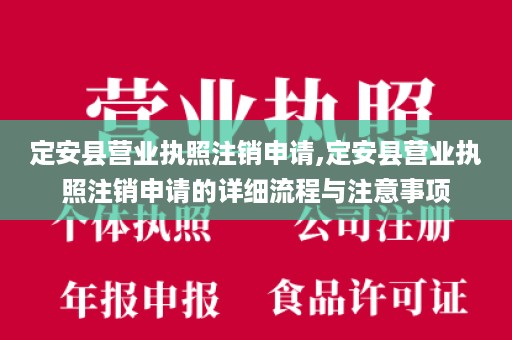定安县营业执照注销申请,定安县营业执照注销申请的详细流程与注意事项