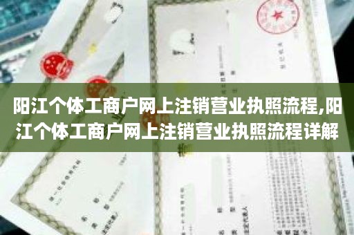 阳江个体工商户网上注销营业执照流程,阳江个体工商户网上注销营业执照流程详解