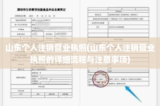 山东个人注销营业执照(山东个人注销营业执照的详细流程与注意事项)