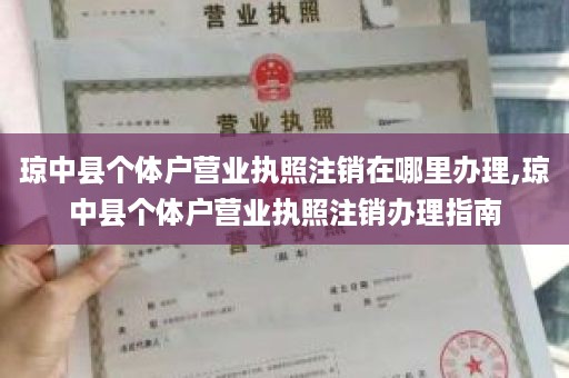 琼中县个体户营业执照注销在哪里办理,琼中县个体户营业执照注销办理指南