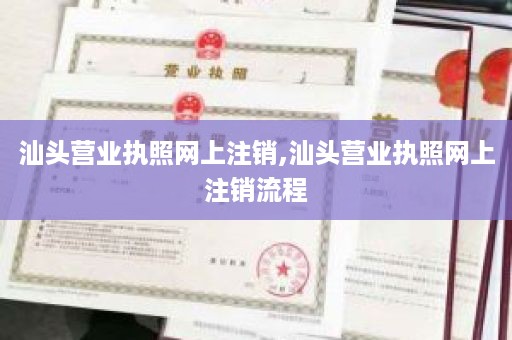 汕头营业执照网上注销,汕头营业执照网上注销流程