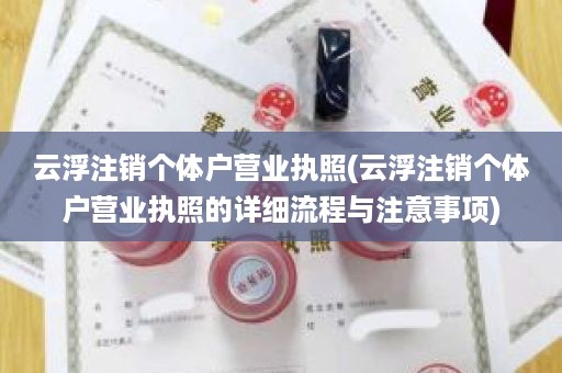 云浮注销个体户营业执照(云浮注销个体户营业执照的详细流程与注意事项)