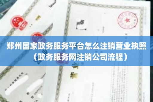 郑州国家政务服务平台怎么注销营业执照（政务服务网注销公司流程）
