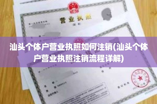 汕头个体户营业执照如何注销(汕头个体户营业执照注销流程详解)