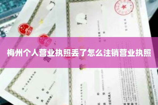 梅州个人营业执照丢了怎么注销营业执照