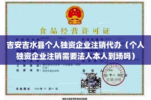 吉安吉水县个人独资企业注销代办（个人独资企业注销需要法人本人到场吗）