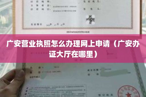 广安营业执照怎么办理网上申请（广安办证大厅在哪里）