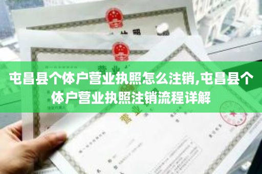屯昌县个体户营业执照怎么注销,屯昌县个体户营业执照注销流程详解