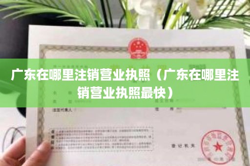 广东在哪里注销营业执照（广东在哪里注销营业执照最快）