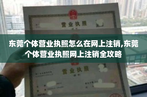东莞个体营业执照怎么在网上注销,东莞个体营业执照网上注销全攻略