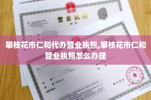 攀枝花市仁和代办营业执照,攀枝花市仁和营业执照怎么办理