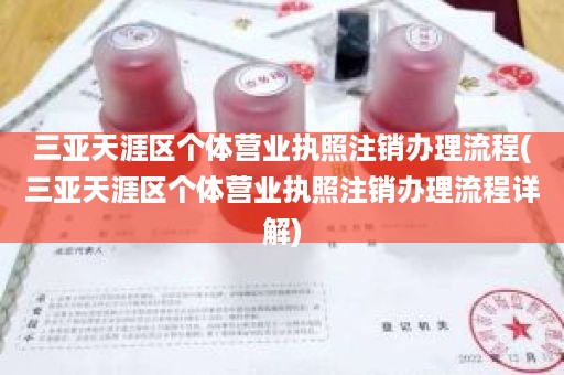 三亚天涯区个体营业执照注销办理流程(三亚天涯区个体营业执照注销办理流程详解)