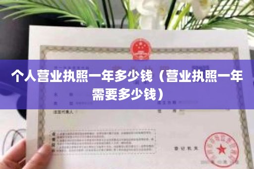 个人营业执照一年多少钱（营业执照一年需要多少钱）