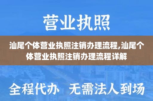 汕尾个体营业执照注销办理流程,汕尾个体营业执照注销办理流程详解