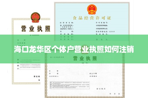 海口龙华区个体户营业执照如何注销