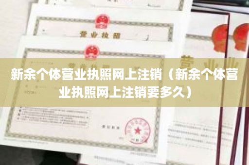 新余个体营业执照网上注销（新余个体营业执照网上注销要多久）