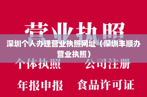深圳个人办理营业执照网址（深圳丰顺办营业执照）