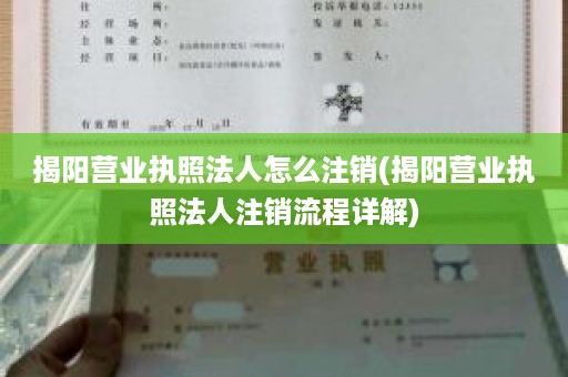 揭阳营业执照法人怎么注销(揭阳营业执照法人注销流程详解)