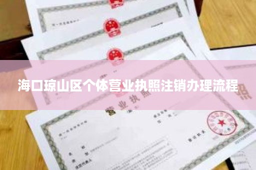 海口琼山区个体营业执照注销办理流程