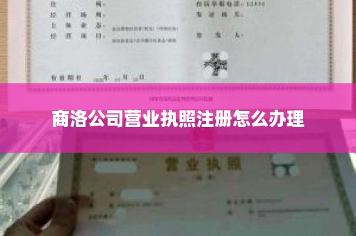 商洛公司营业执照注册怎么办理