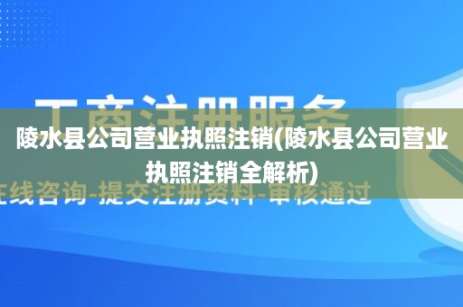 陵水县公司营业执照注销(陵水县公司营业执照注销全解析)