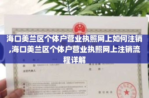 海口美兰区个体户营业执照网上如何注销,海口美兰区个体户营业执照网上注销流程详解