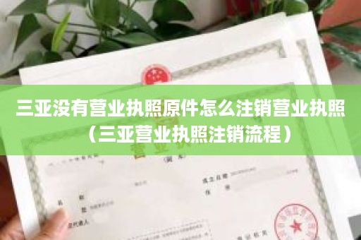 三亚没有营业执照原件怎么注销营业执照（三亚营业执照注销流程）
