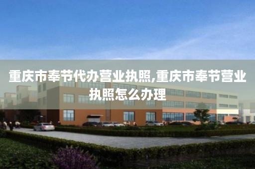 重庆市奉节代办营业执照,重庆市奉节营业执照怎么办理