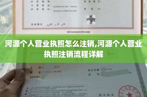 河源个人营业执照怎么注销,河源个人营业执照注销流程详解