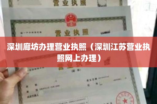 深圳廊坊办理营业执照（深圳江苏营业执照网上办理）