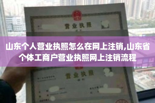 山东个人营业执照怎么在网上注销,山东省个体工商户营业执照网上注销流程