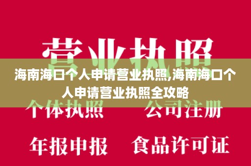 海南海口个人申请营业执照,海南海口个人申请营业执照全攻略