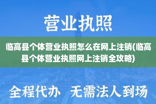 临高县个体营业执照怎么在网上注销(临高县个体营业执照网上注销全攻略)