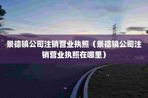 景德镇公司注销营业执照（景德镇公司注销营业执照在哪里）