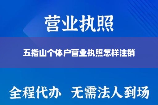 五指山个体户营业执照怎样注销