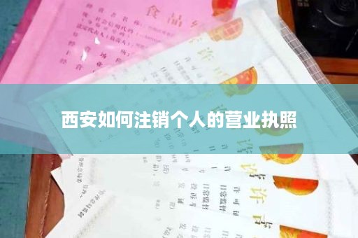 西安如何注销个人的营业执照