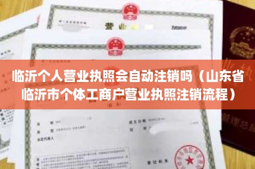 临沂个人营业执照会自动注销吗（山东省临沂市个体工商户营业执照注销流程）