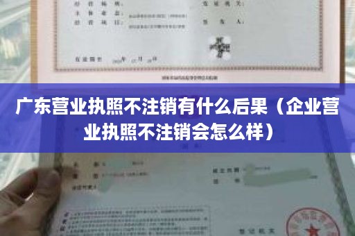 广东营业执照不注销有什么后果（企业营业执照不注销会怎么样）