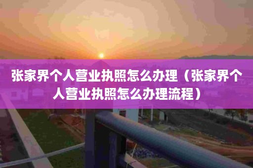 张家界个人营业执照怎么办理（张家界个人营业执照怎么办理流程）