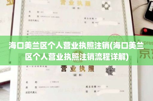 海口美兰区个人营业执照注销(海口美兰区个人营业执照注销流程详解)
