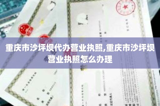 重庆市沙坪坝代办营业执照,重庆市沙坪坝营业执照怎么办理